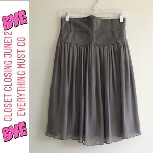 TOPSHOP LEATHER SILK SKIRT